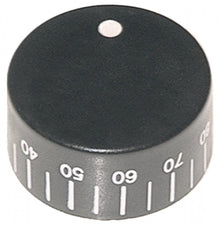Buton termostat 30-90°C, ø 40 mm, ax ø 6x4,6 mm, tesitura pe stanga - 110321