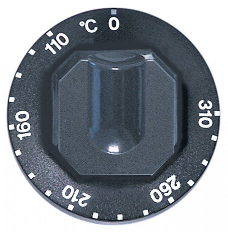 knob thermostat t.max. 310°C temperature range 110-310°C ø 70mm shaft ø 6x4,6mm