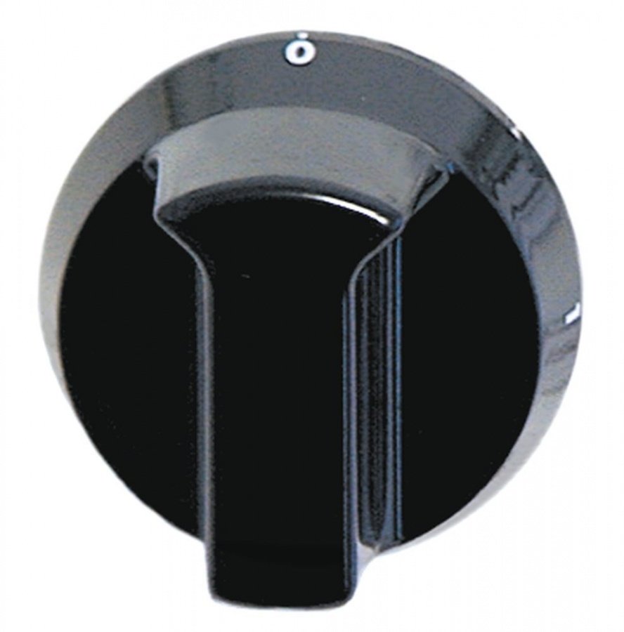 knob switch 4-position ø 52mm shaft ø 6x4,6mm shaft flat bottom black