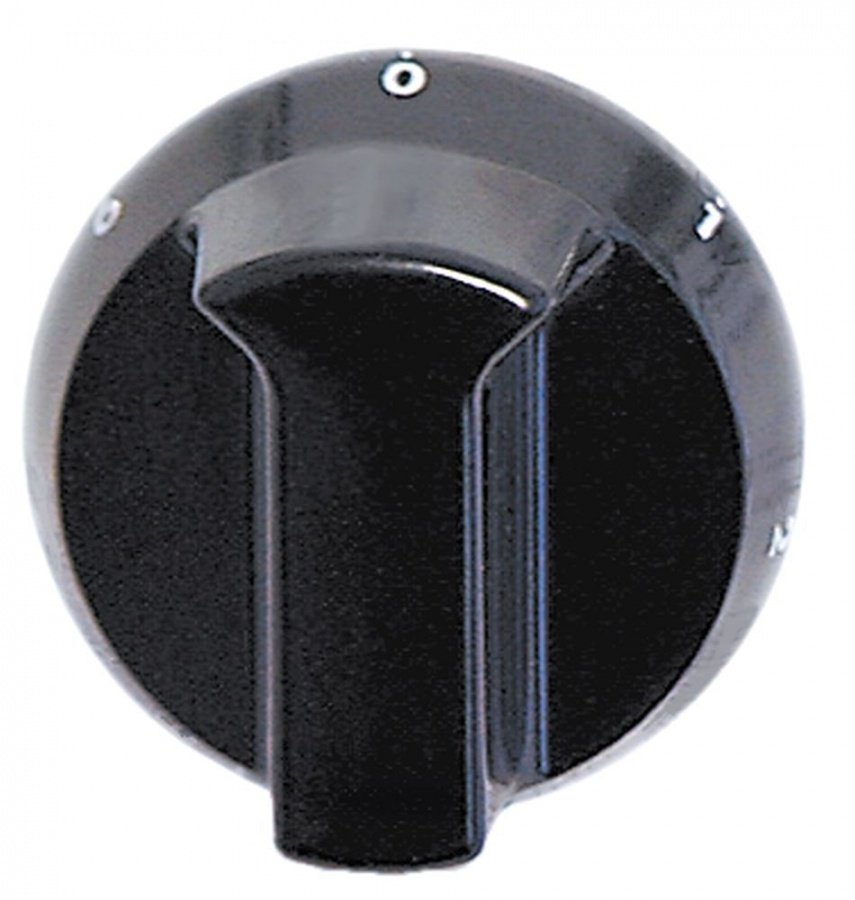 knob switch 7-position ø 52mm shaft ø 6x4,6mm shaft flat bottom black