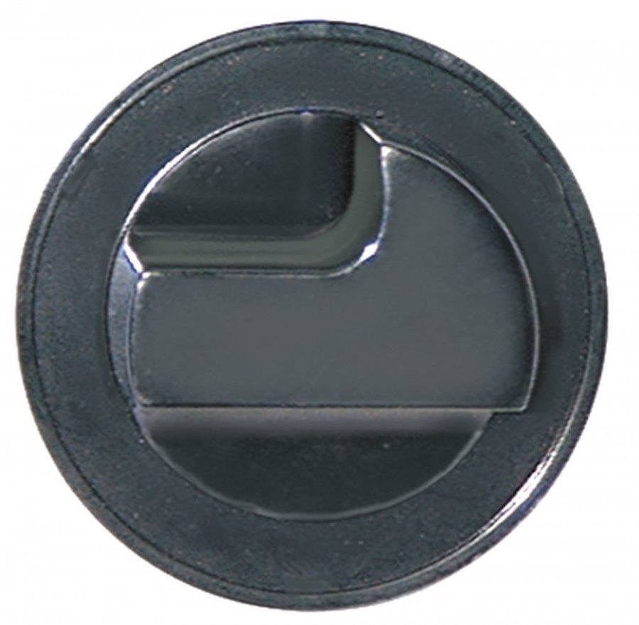 knob none ø 65mm shaft ø 6x4,6mm shaft flat bottom black