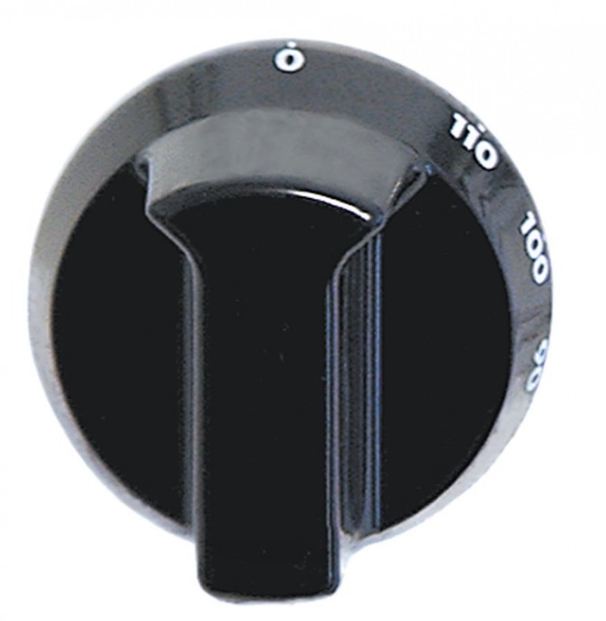 knob thermostat t.max. 110°C 30-110°C ø 52mm shaft ø 6x4,6mm shaft flat bottom