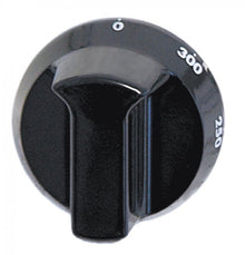 knob thermostat t.max. 300°C 50-300°C ø 52mm shaft ø 6x4,6mm shaft flat bottom black