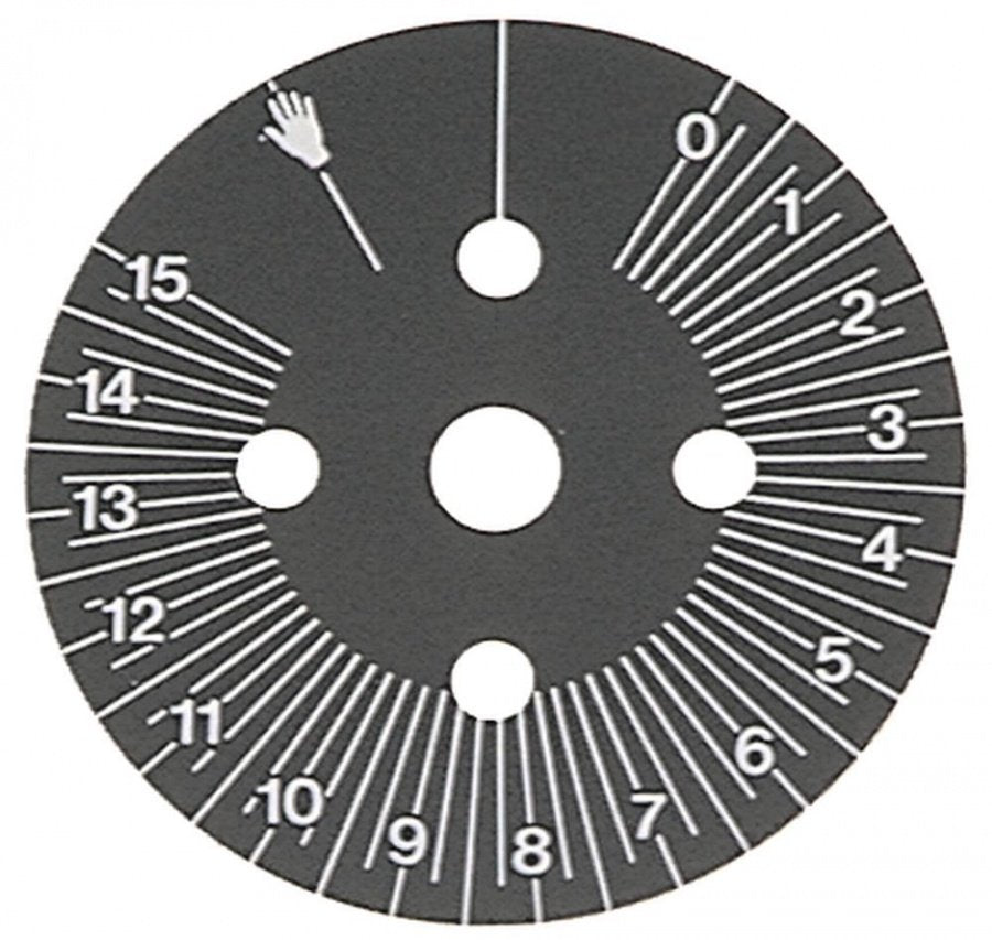 Disc indicator pentru timer, 15 min, ext. ø 60 mm, pentru buton ø 45 mm - 110379