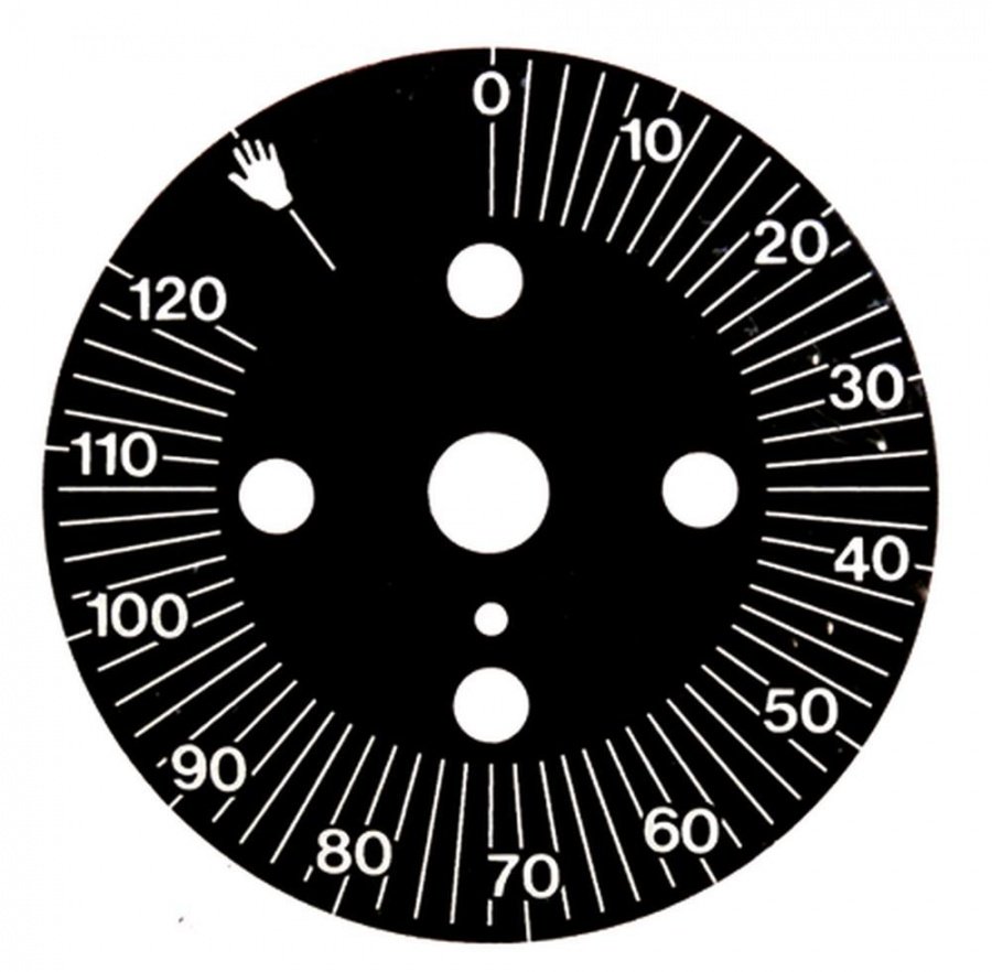 Disc indicator pentru timer 0-120 minute, ø 60 mm, pentru buton max ø 45 mm - 110381