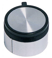 knob switch 0-1 ø 42mm shaft ø 6x4,6mm shaft flat upper silver