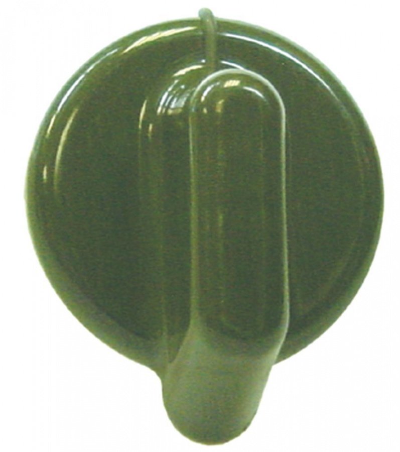 knob switch zero mark ø 50mm shaft ø 6x4,6mm shaft flat bottom green