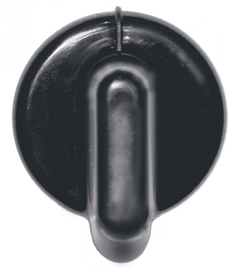 knob switch zero mark ø 50mm shaft ø 6x4,6mm shaft flat right black
