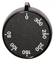 knob thermostat t.max. 300°C ø 45mm shaft ø 6x4,6mm shaft flat right black