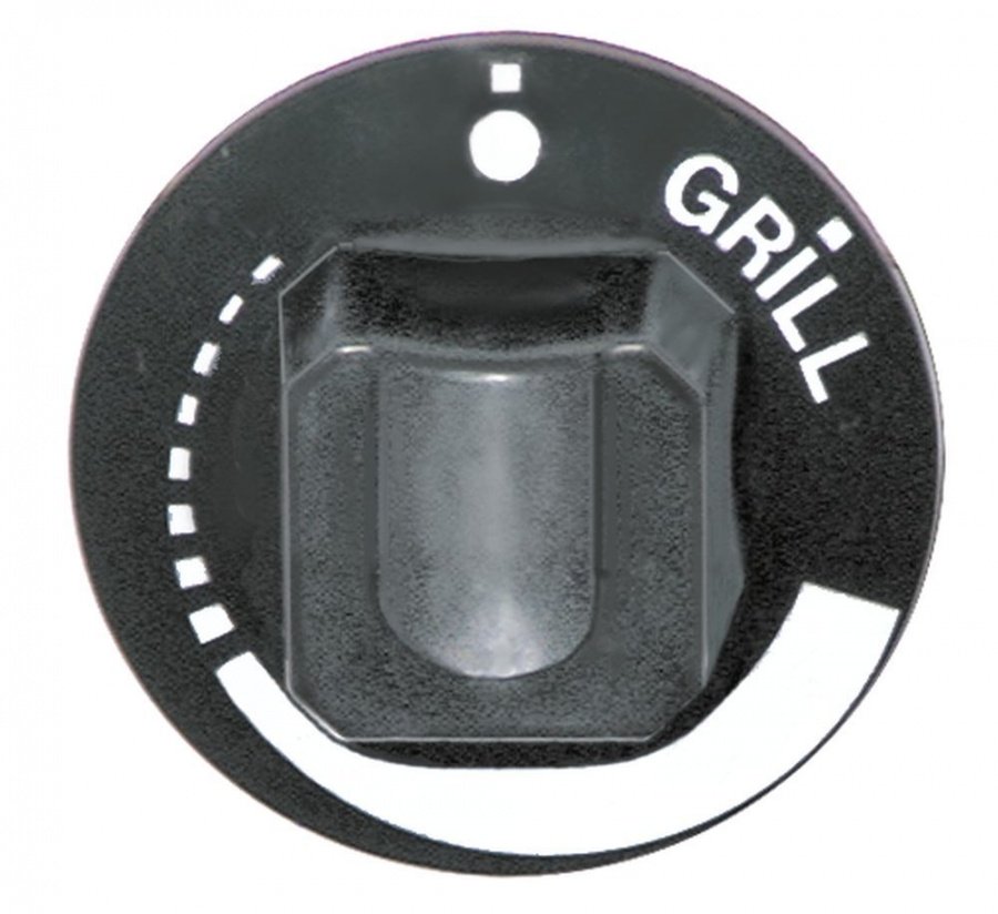 knob graduated/grill ø 55mm shaft ø 6x4,6mm shaft flat bottom