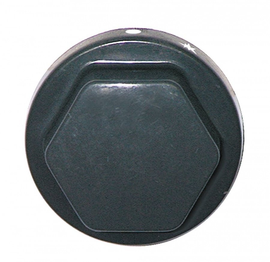 knob gas tap with ignition flame ø 70mm shaft ø 10x8mm shaft flat upper black