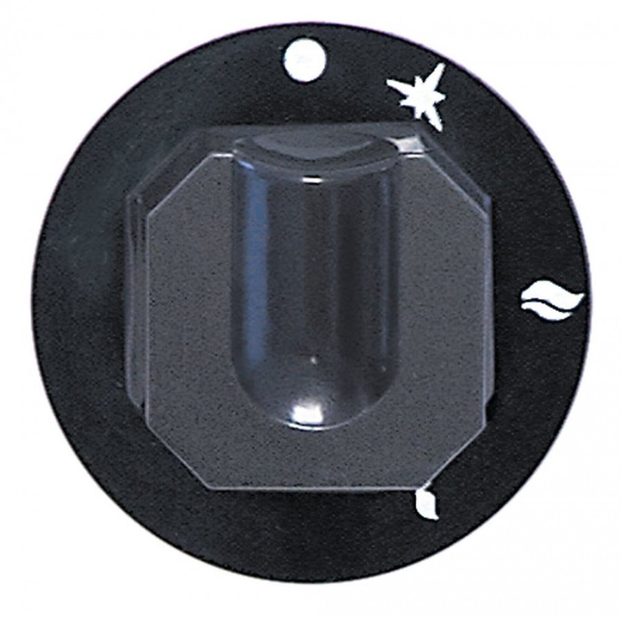 Buton pentru robinet de gaz ø 70 mm , ax ø 10x8 mm, tesitura sus - 110448