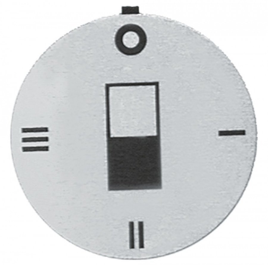 knob dial plate switch 4-position ED ø 45mm silver
