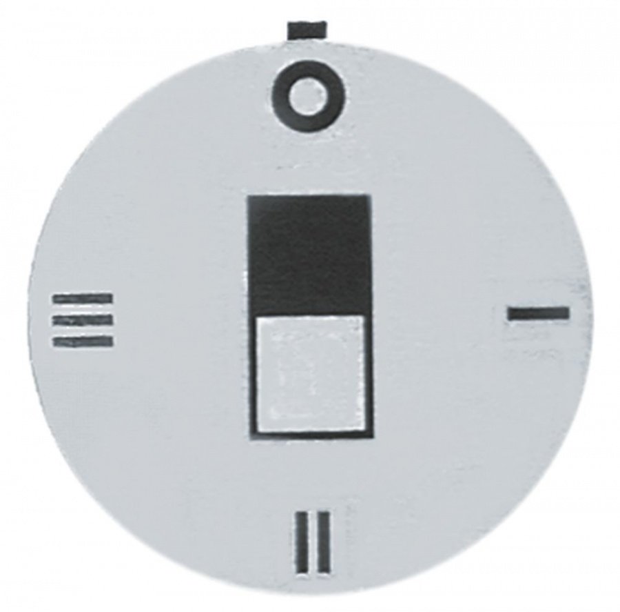 knob dial plate switch 4-position ED ø 45mm silver