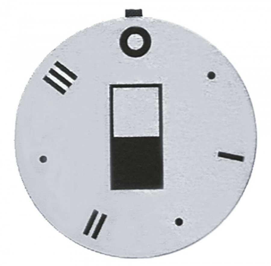 knob dial plate switch 7-position ED ø 45mm silver