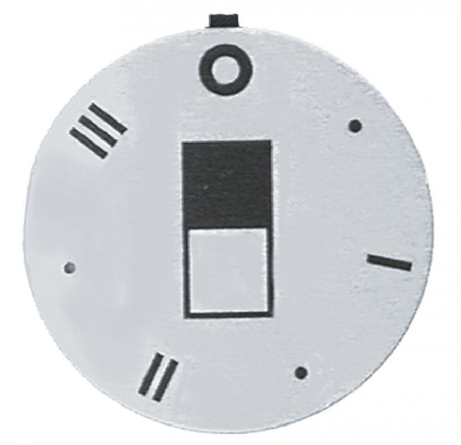 knob dial plate switch 7-position ED ø 45mm silver
