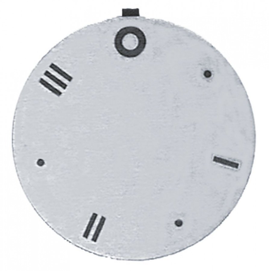 knob dial plate switch 7-position ED ø 45mm silver