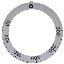 knob dial plate silver thermostat t.max. 300°C - Code 110530