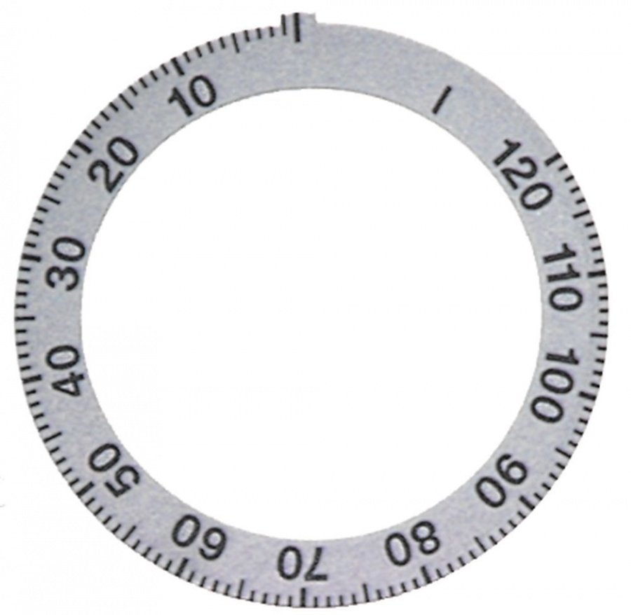 knob dial plate silver - Code 110531