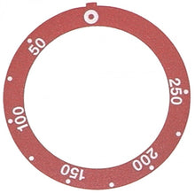 knob dial plate red thermostat t.max. 250°C - Code 110535