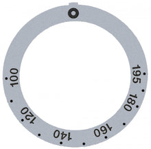 knob dial plate silver thermostat t.max. 195°C - Code 110536