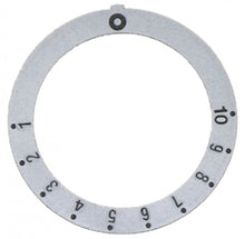 knob dial plate silver thermostat 1-10 - Code 110540