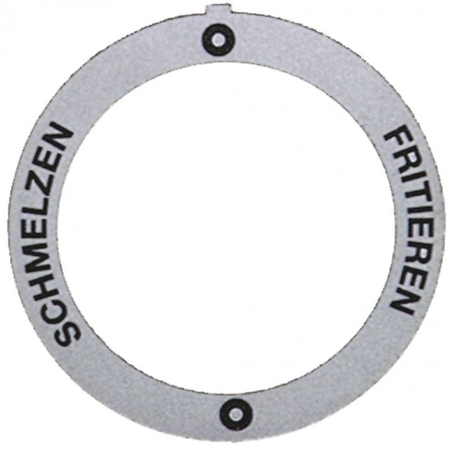 knob dial plate silver deep-fry/melting - Code 110544