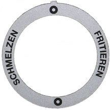 knob dial plate silver deep-fry/melting - Code 110544