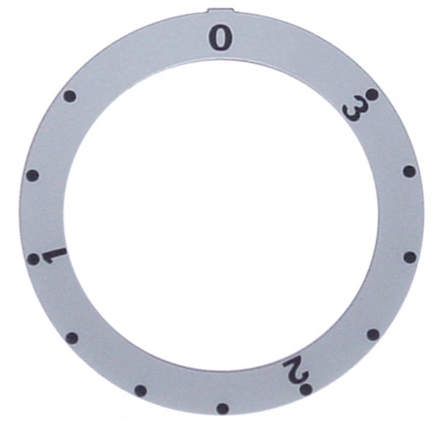knob dial plate silver energy regulator 1-3 - Code 110551