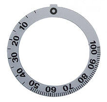 knob dial plate silver thermostat t.max. 100°C - Code 110556