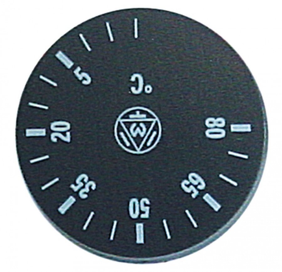knob symbol thermostat t.max. 80°C 0-80°C ø 42mm - Code 110559