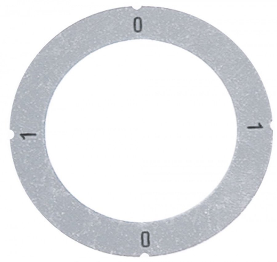 knob dial plate symbol switch 0-1-0-1 silver - Code 110570
