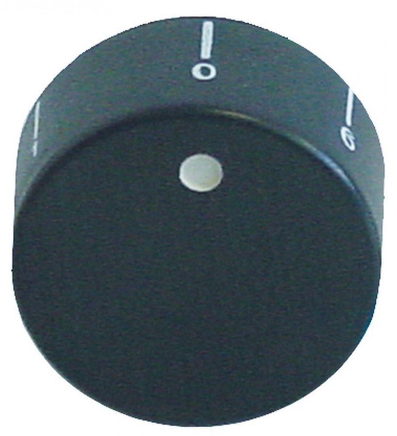 Buton pentru regulator de energie, simbol 0-6, ø 40 mm, ax ø 6x4,6 mm, tesitura stanga - 110582