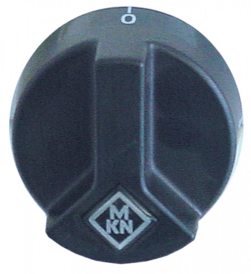knob ON/OFF ø 54mm shaft ø 6x4,6mm shaft flat upper black
