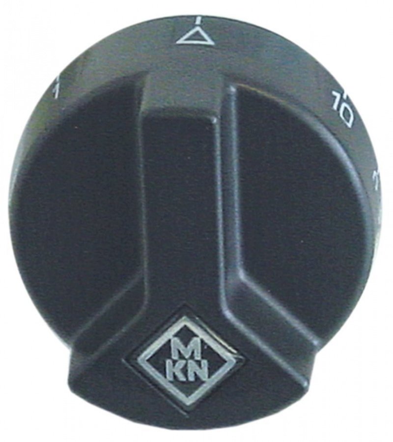 knob energy regulator 1-10 ø 53mm shaft ø 6x4,6mm shaft flat right black