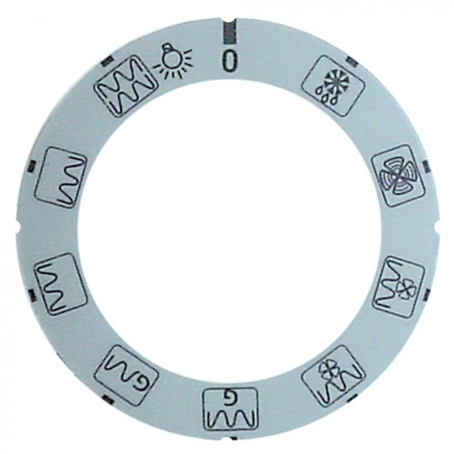 knob dial plate symbol program switch ext. ø 63mm - Code 110645