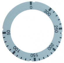 knob dial plate silver thermostat t.max. 300°C - Code 110647