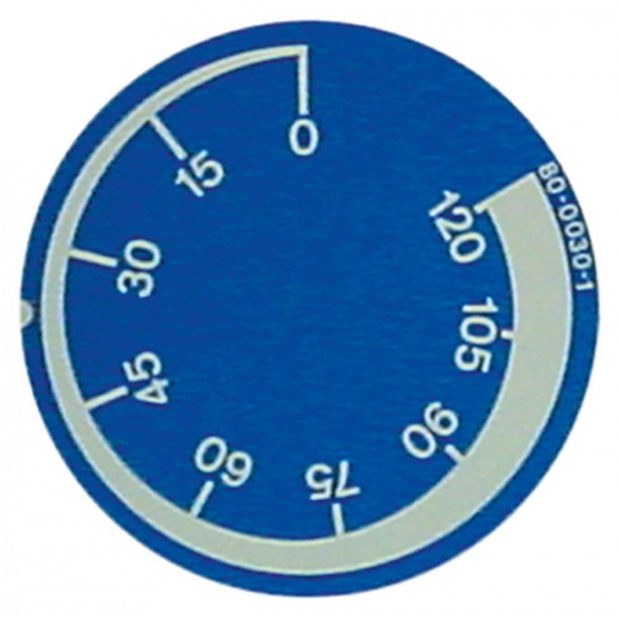 knob dial plate time 120min ED ø 45mm blue