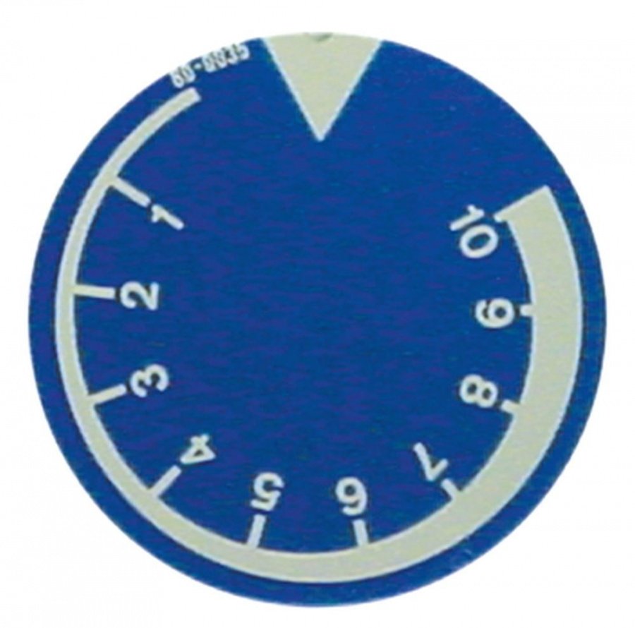 knob dial plate thermostat 1-10 rotation angle 310° ED ø 45mm blue