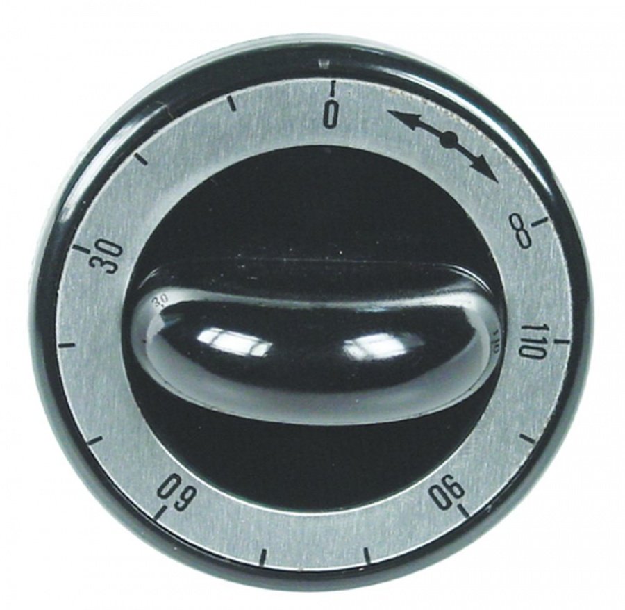 knob thermostat t.max. 110°C ø 62mm shaft ø 6x4,6mm shaft flat upper black