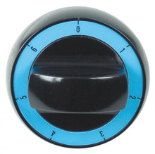 knob switch 7-position ø 72mm shaft ø 6x4,6mm shaft flat upper black