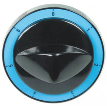 knob switch 7-position ø 82mm shaft ø 6x4,6mm shaft flat upper black