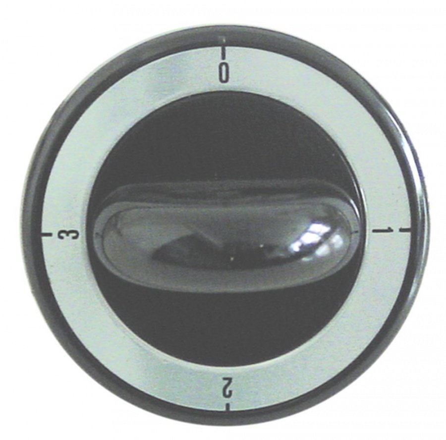 knob switch 4-position ø 62mm shaft ø 6x4,6mm shaft flat upper black