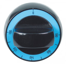 knob thermostat t.max. 180°C ø 72mm shaft ø 6x4,6mm shaft flat upper black