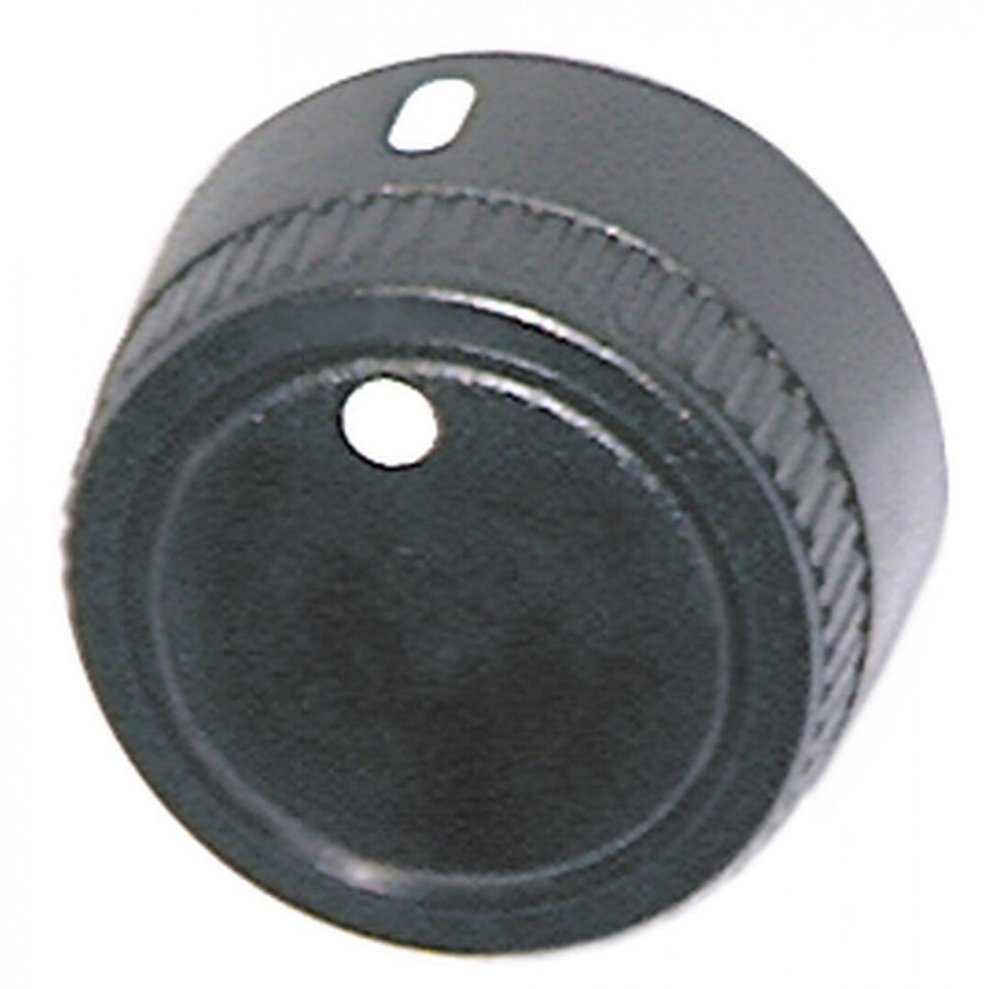 knob switch zero mark ø 38mm shaft ø 6x4,6mm shaft flat upper black