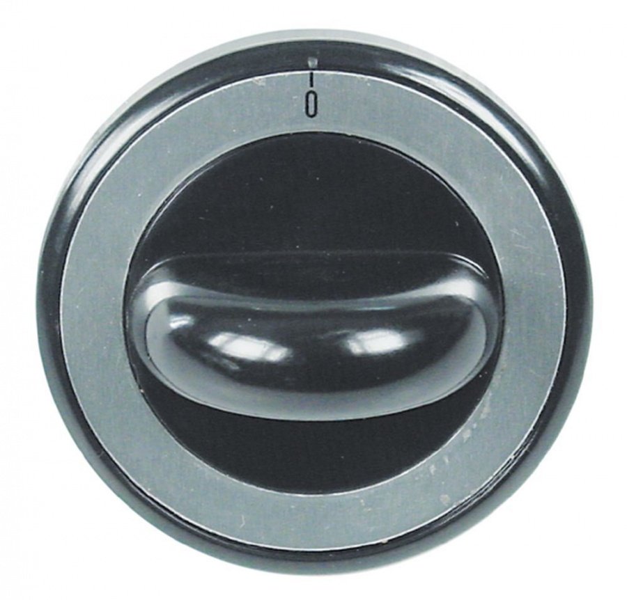 knob switch zero mark ø 62mm shaft ø 6x4,6mm shaft flat upper black