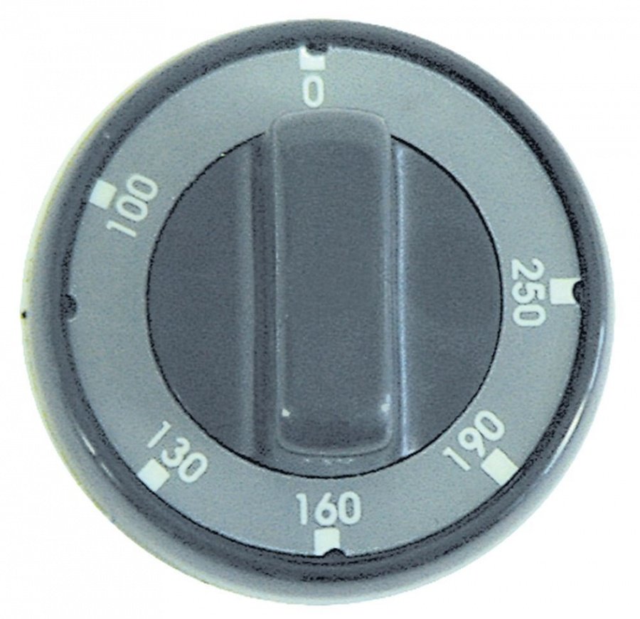 Buton temperatura 100-250°C, ø 75 mm, ax ø 6x4,6 mm, tesitura in sus - 110814