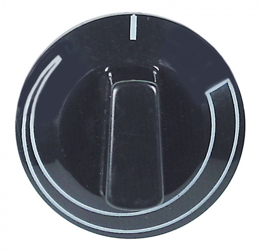 knob graduated ø 50mm shaft ø 6x4,6mm shaft flat upper black