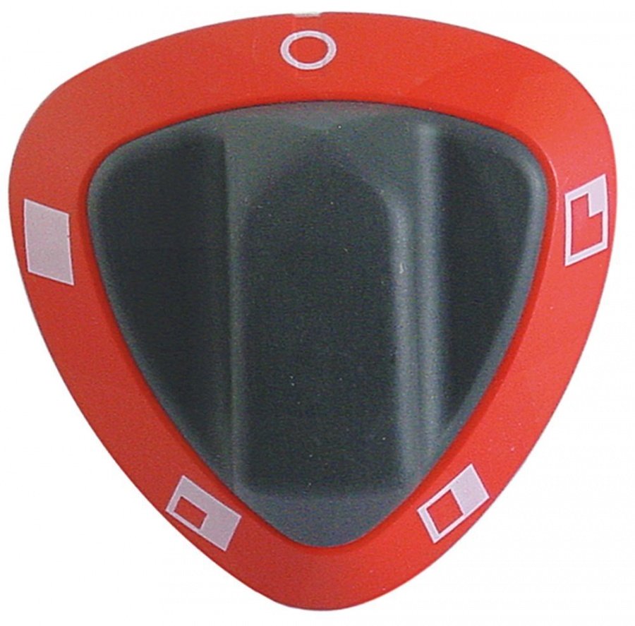 knob switch 5-position ø 77mm shaft ø 6x4,6mm shaft flat upper red