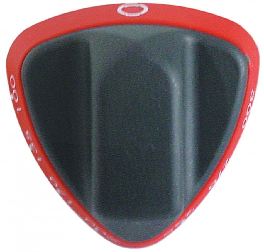 knob thermostat t.max. 300°C 100-300°C ø 65mm shaft ø 6x4,6mm shaft flat upper red